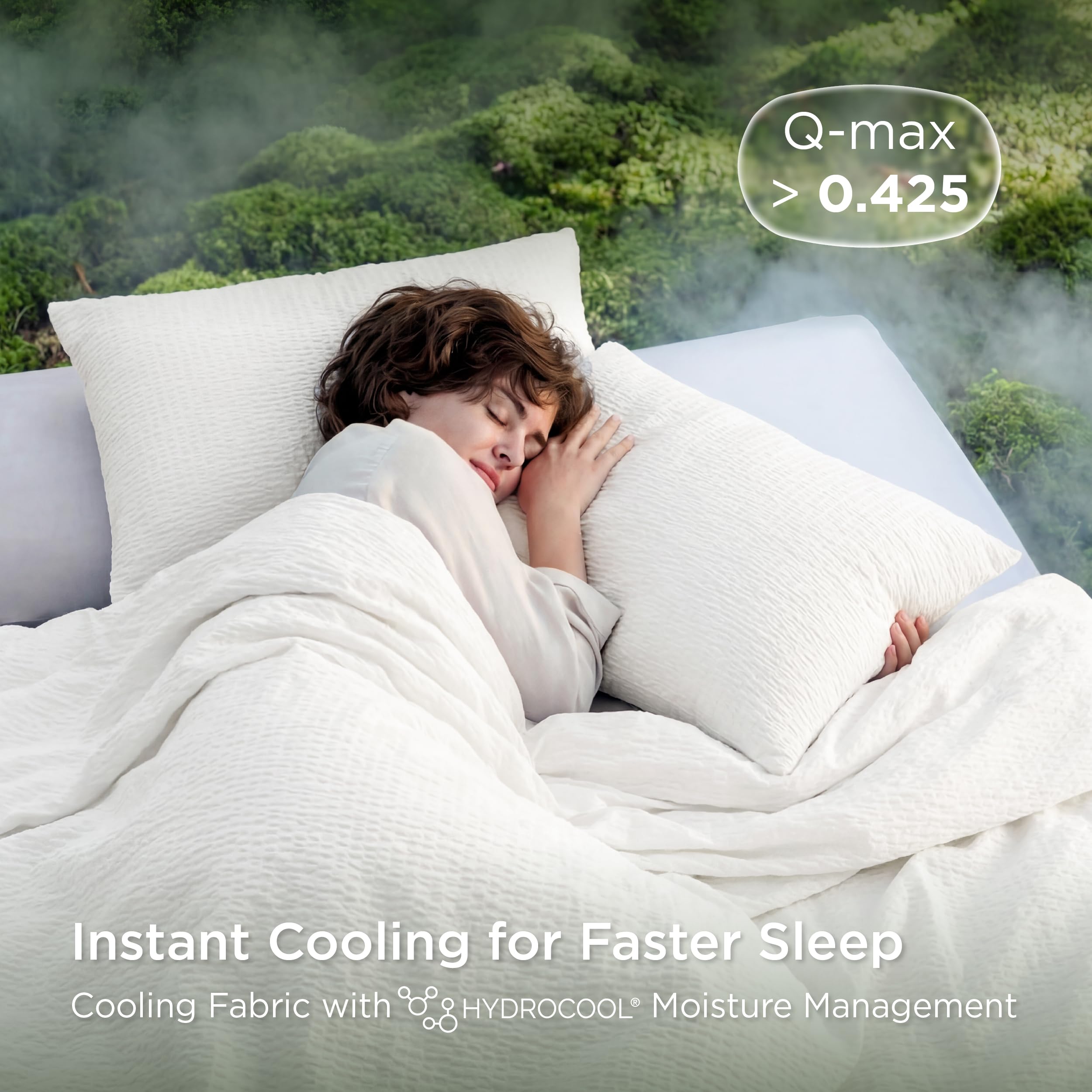 Bedsure SleepEase CASTOR fill cross-section demonstrates breathability