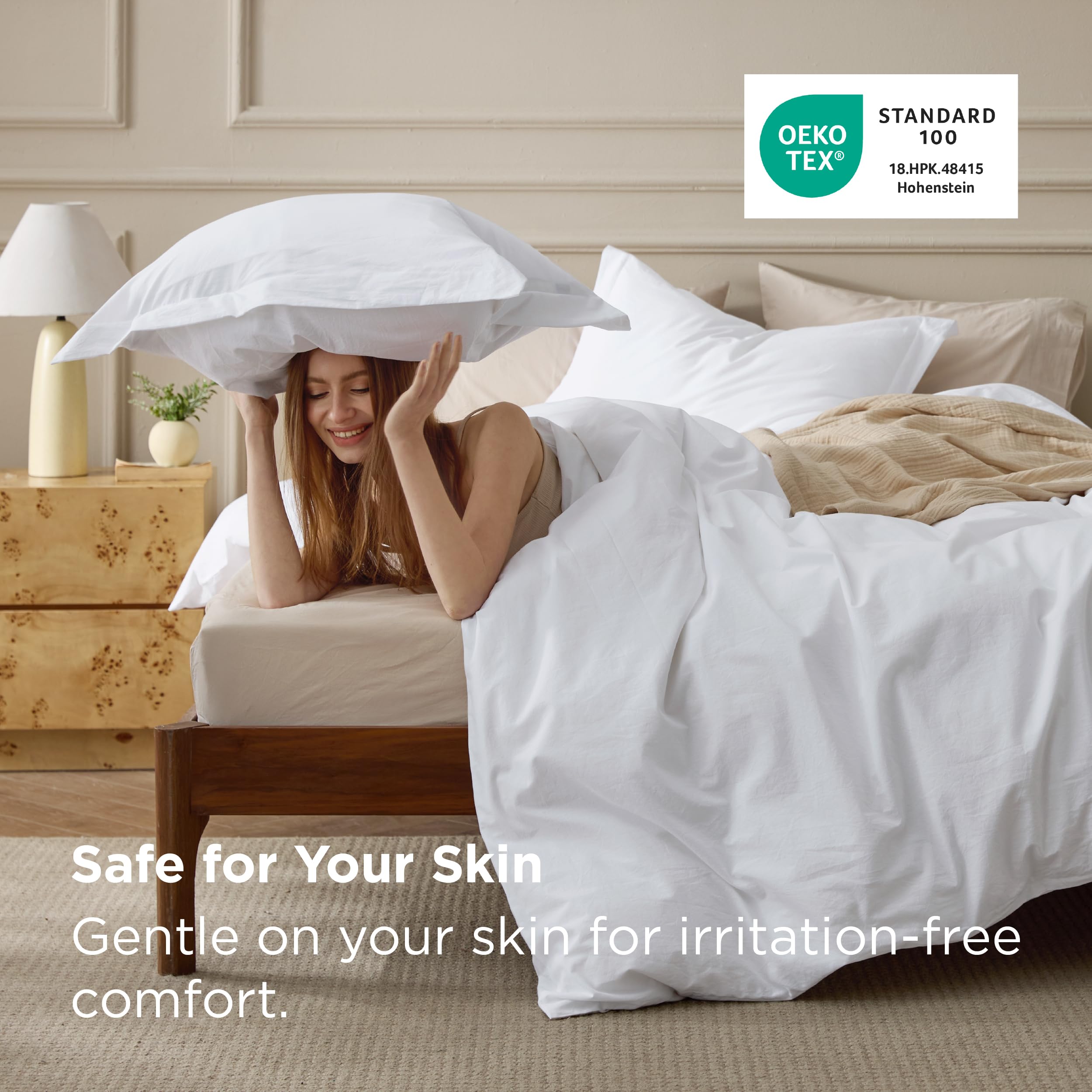 Bedsure smooth zipper closure helps quick bed changes