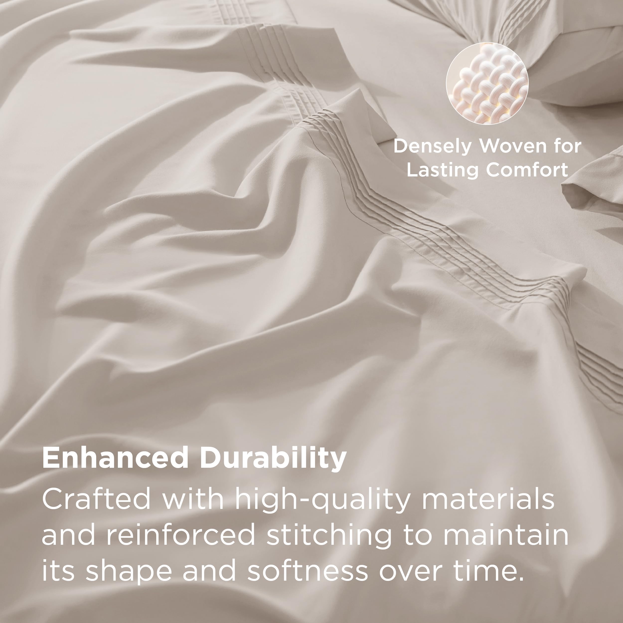 Bedsure soft brushed fabric queen sheets feel gentle and durable