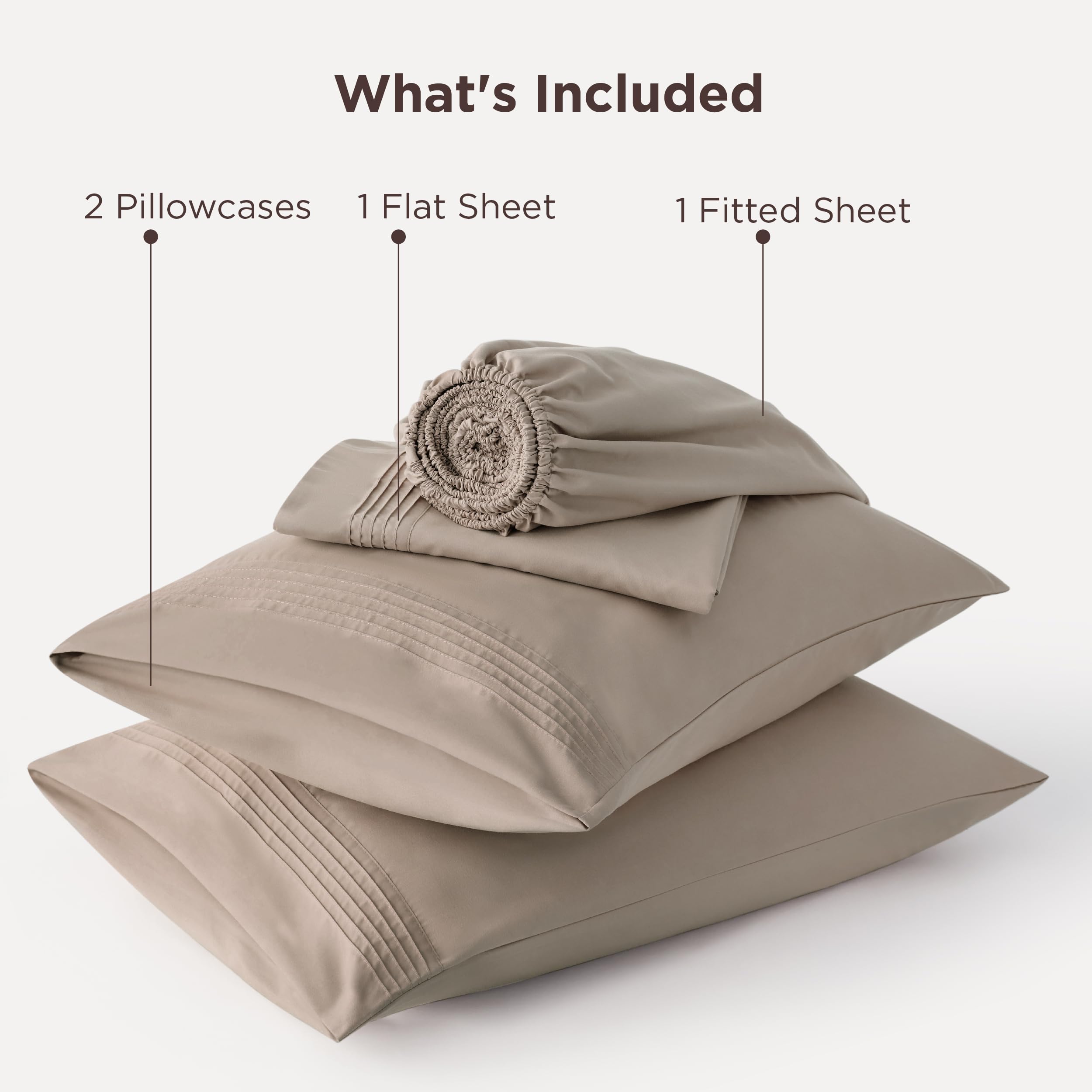 Bedsure soft-brushed fabric offers cozy, breathable feel