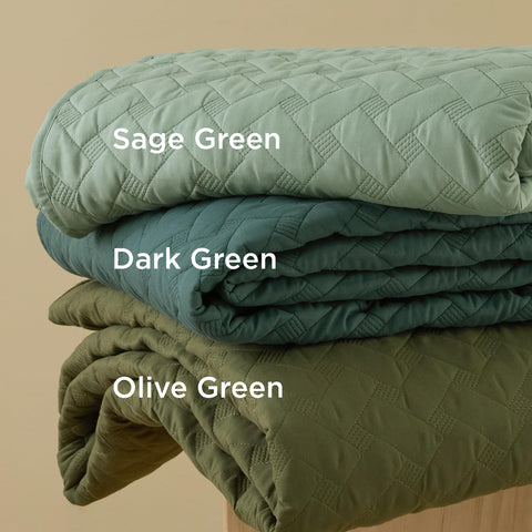 Bedsure soft brushed-sage green shell for cozy, quiet nights.