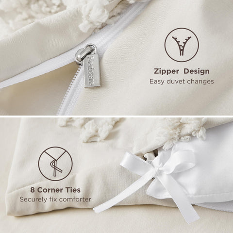 Bedsure beige microfiber fabric remains soft and vibrant after washes.