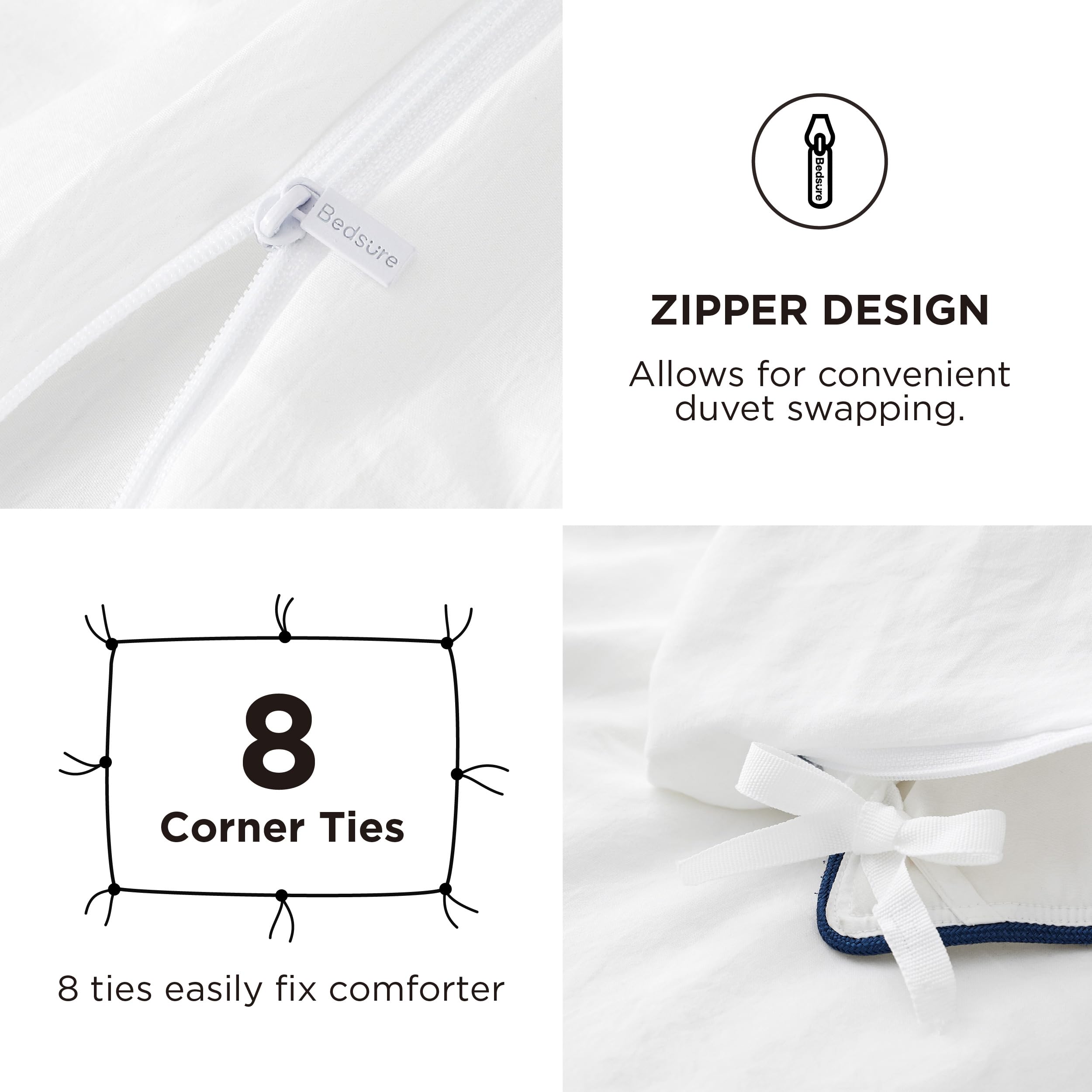 Bedsure soft microfiber close-up reveals plush, comfortable feel.