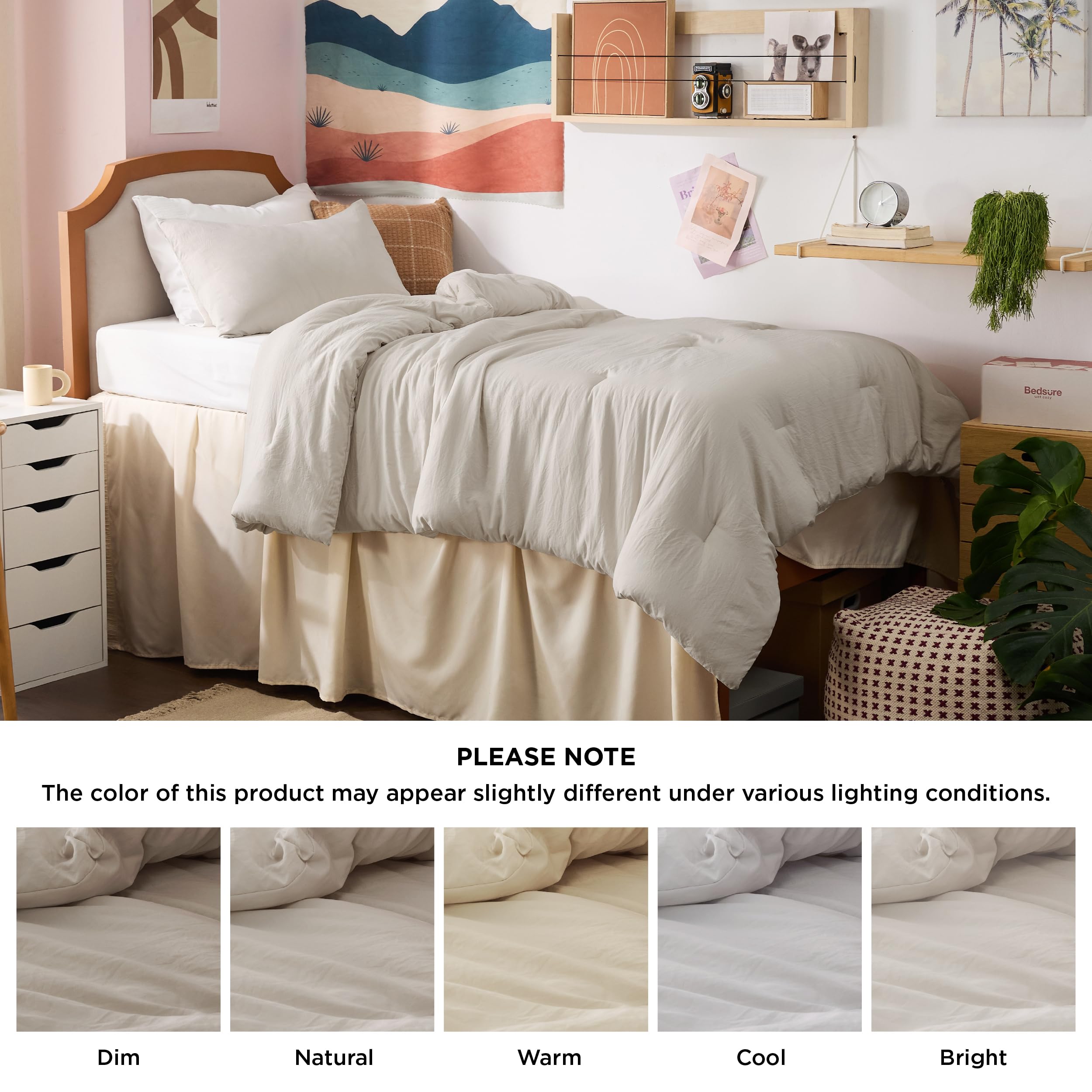 Bedsure soft texture cotton-like fabric enhances comfort for school nights