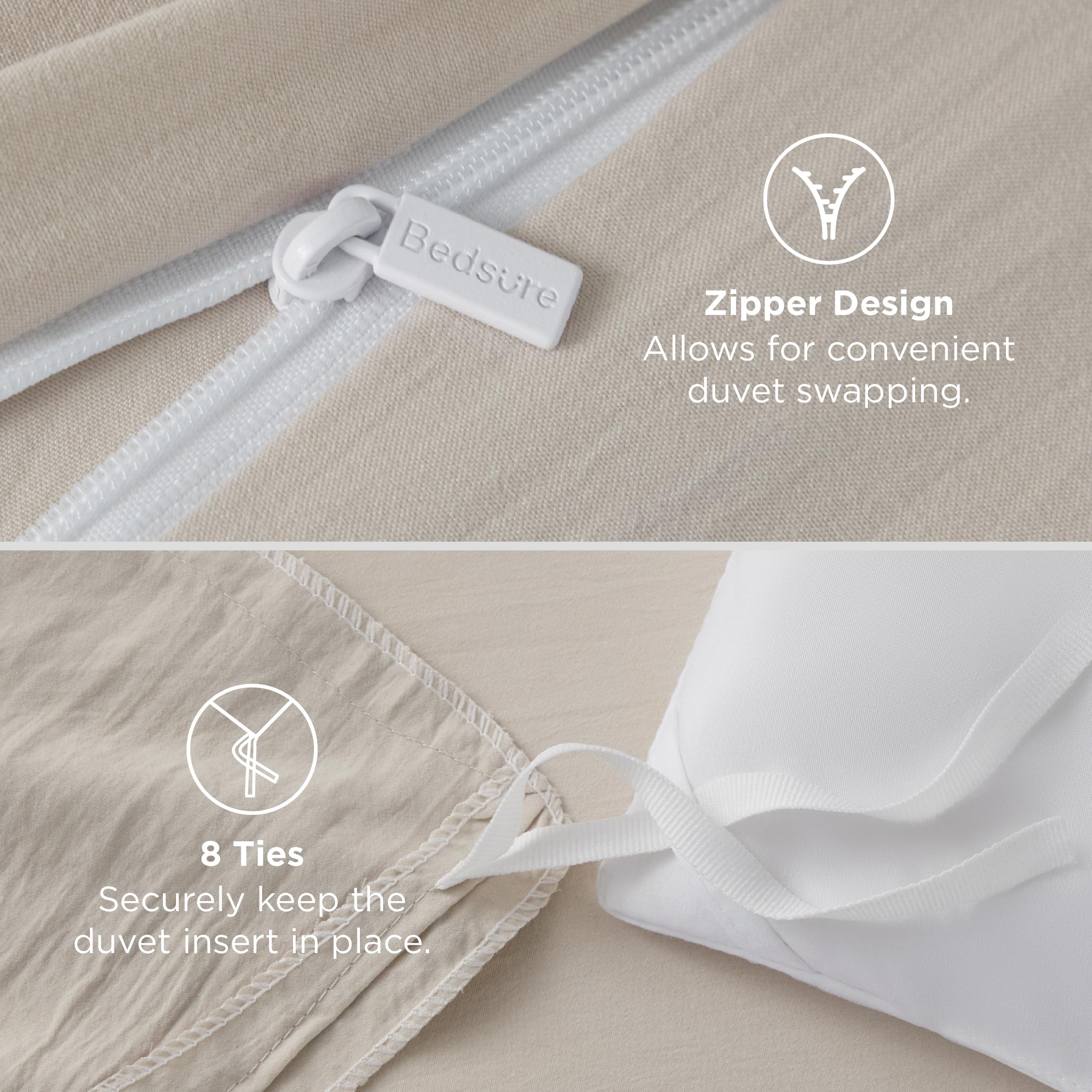 Bedsure solid color options add a relaxed, versatile decor touch.