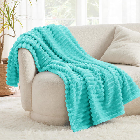 Bedsure GentleSoft striped texture enhances modern decor.