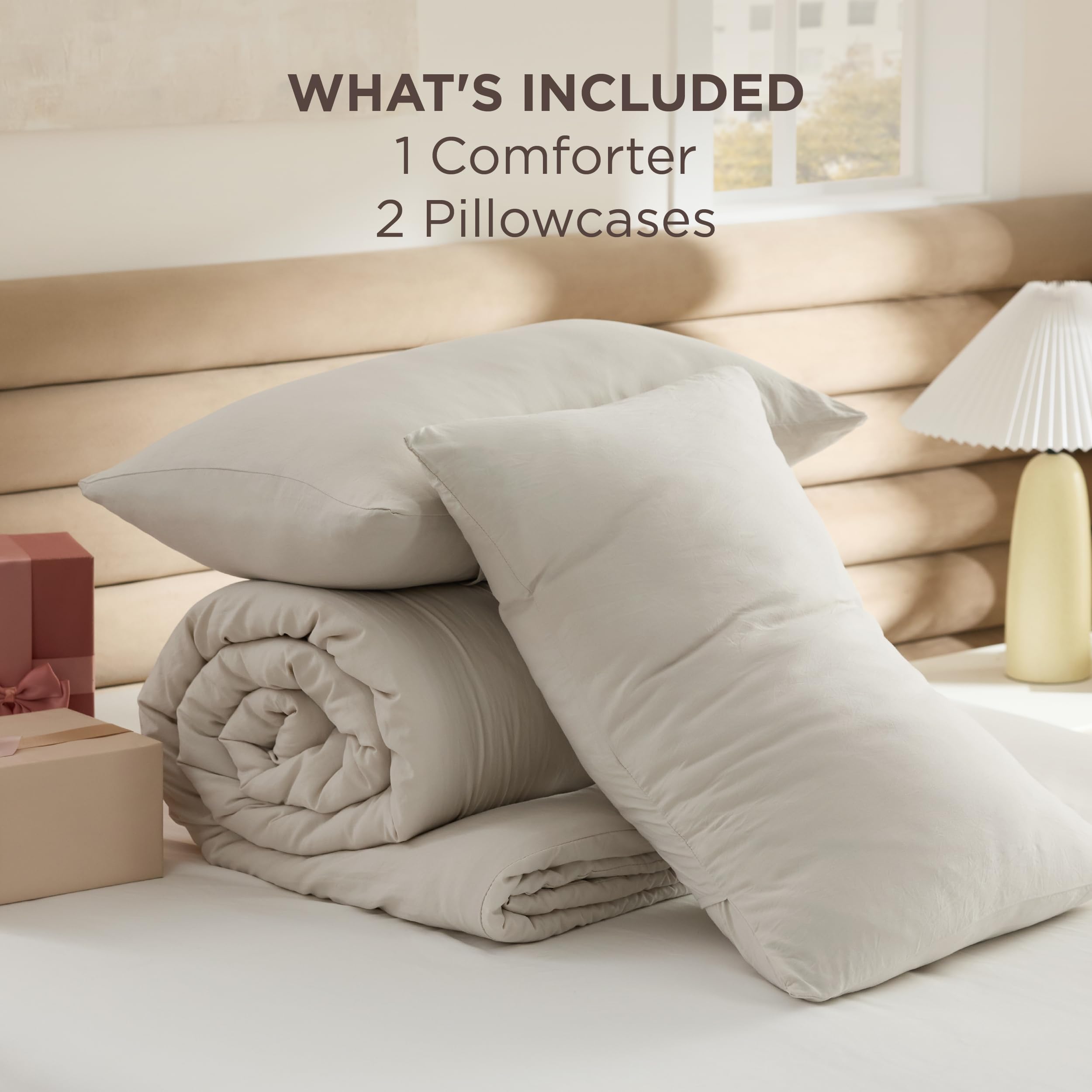 Bedsure subtle elegance with reverse color for quick room refresh.