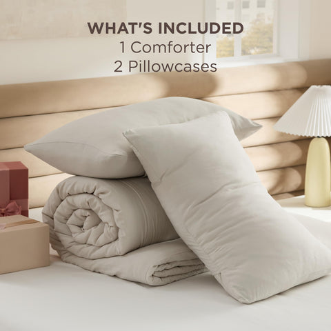Bedsure subtle elegance with reverse color for quick room refresh.