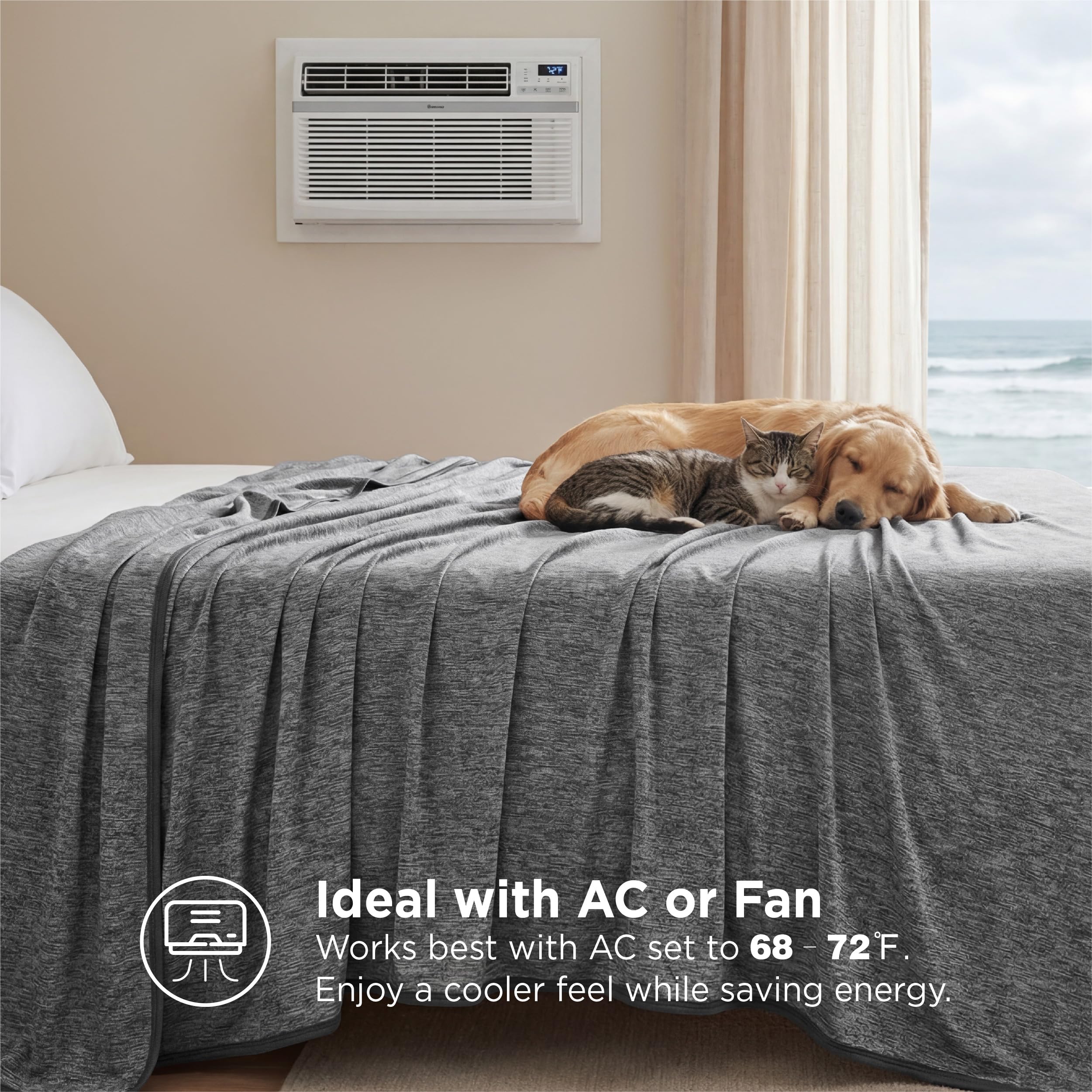 Bedsure bamboo-rayon side enhances breathability for daily comfort.