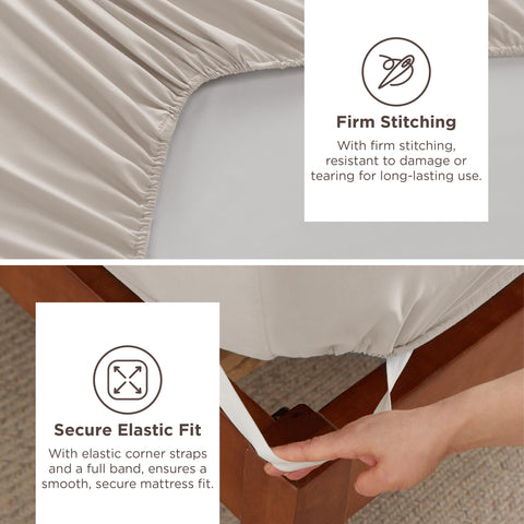 Bedsure pintuck top sheet detail enhances texture and visual appeal