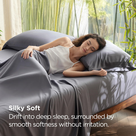 Bedsure twill-weave pillowcase silk-soft finish reduces hair tugging during sleep.