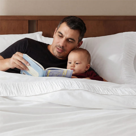 Bedsure easy-care microfiber set is machine washable for daily use.