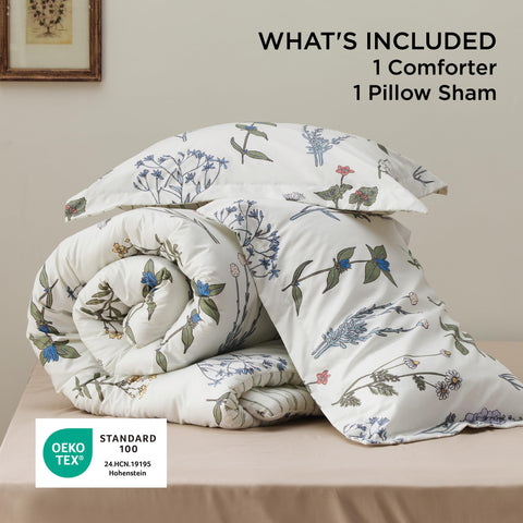 Bedsure twin XL sham coordinates with the set for complete dorm style.