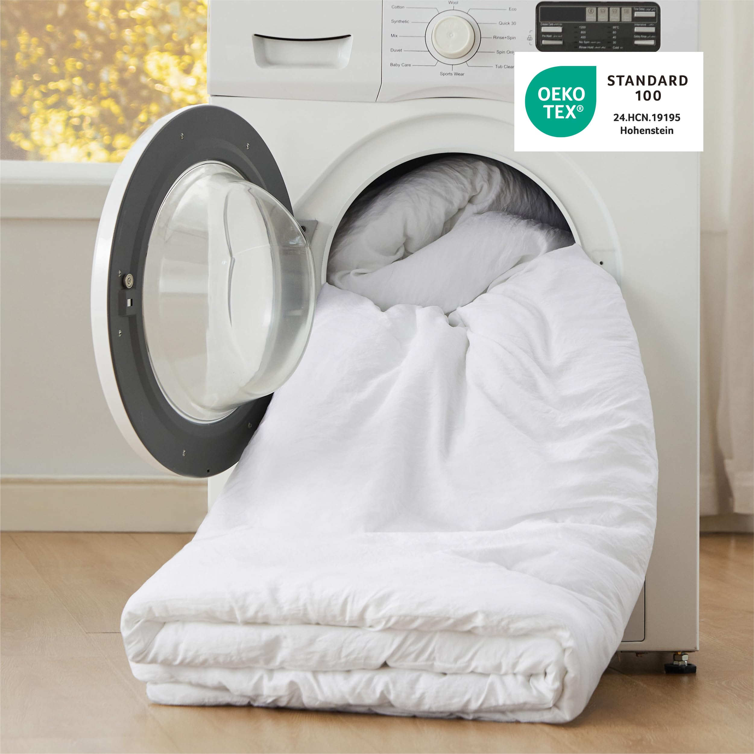 All-season dorm bedding arrangement with Bedsure comforter