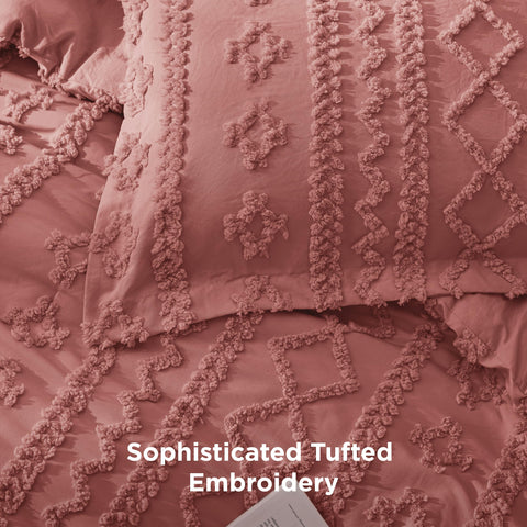 Bedsure pillow sham set 20x26 with embroidery for cohesive decor.