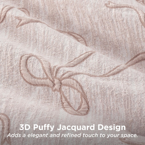 Bedsure two-pillow shams with bow accents complete the coordinated look.