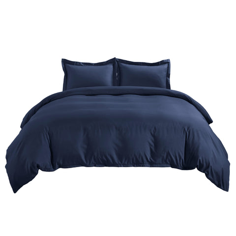 Bedsure navy blue pillow shams complement the full duvet cover set