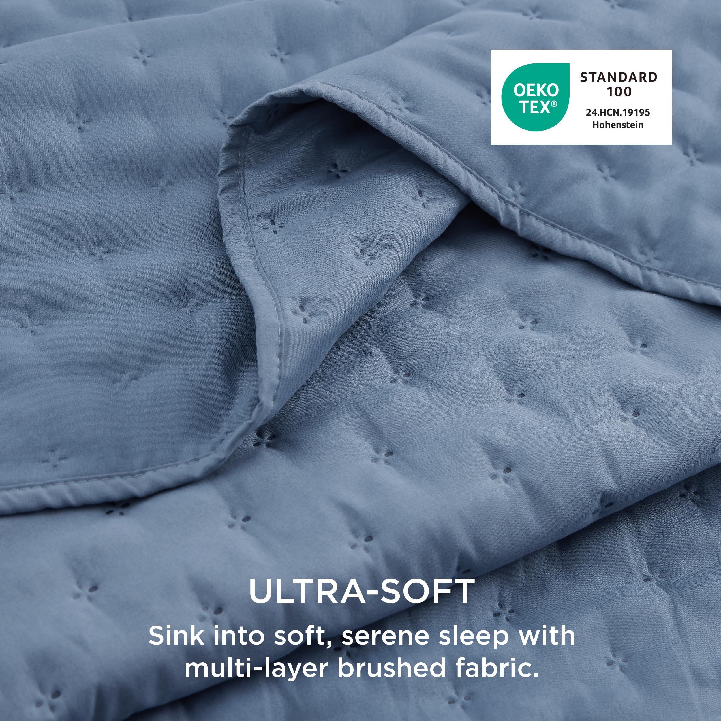 Bedsure ultrasonically quilted surface delivering smooth feel without visible stitching