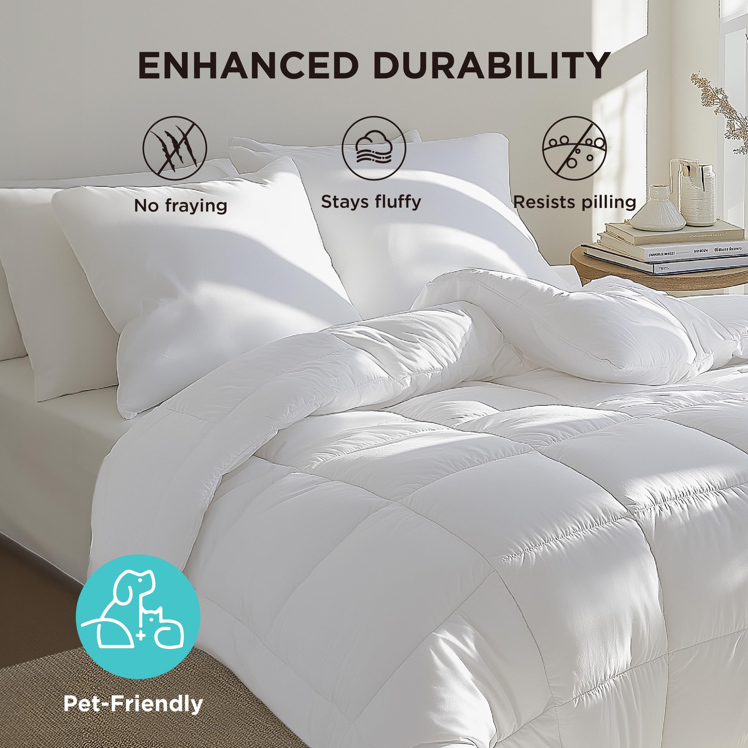 Bedsure unboxing reveals plush fill that rebounds after resting