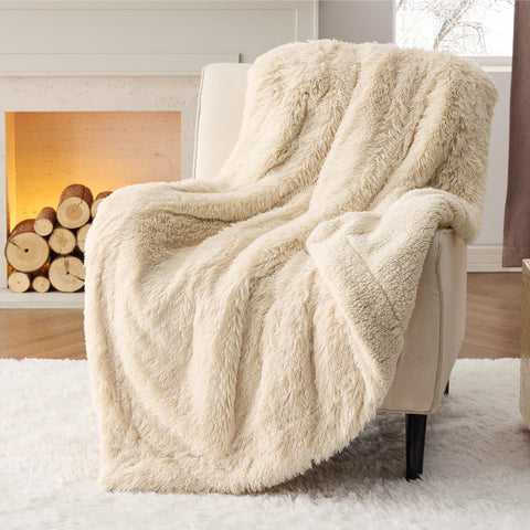 Bedsure warm faux fur blanket packaging showcases gift-ready presentation for occasions