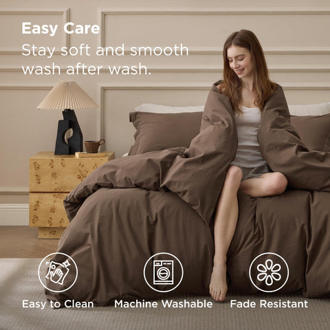 Bedsure fabric texture and color showing soft, relaxed look.