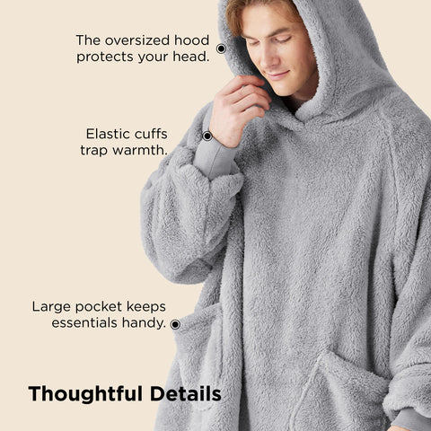 Bedsure hoodie folded neatly suggests easy storage and gifting options
