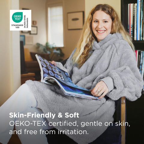 Bedsure sherpa texture close-up highlights fluffy warmth for chilly evenings