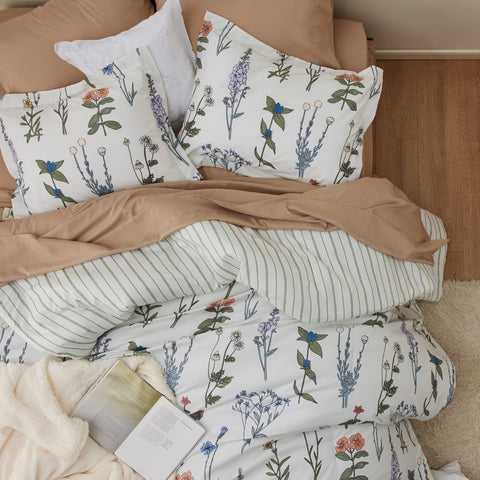 Bedsure white three-piece bedding set creates a fresh look