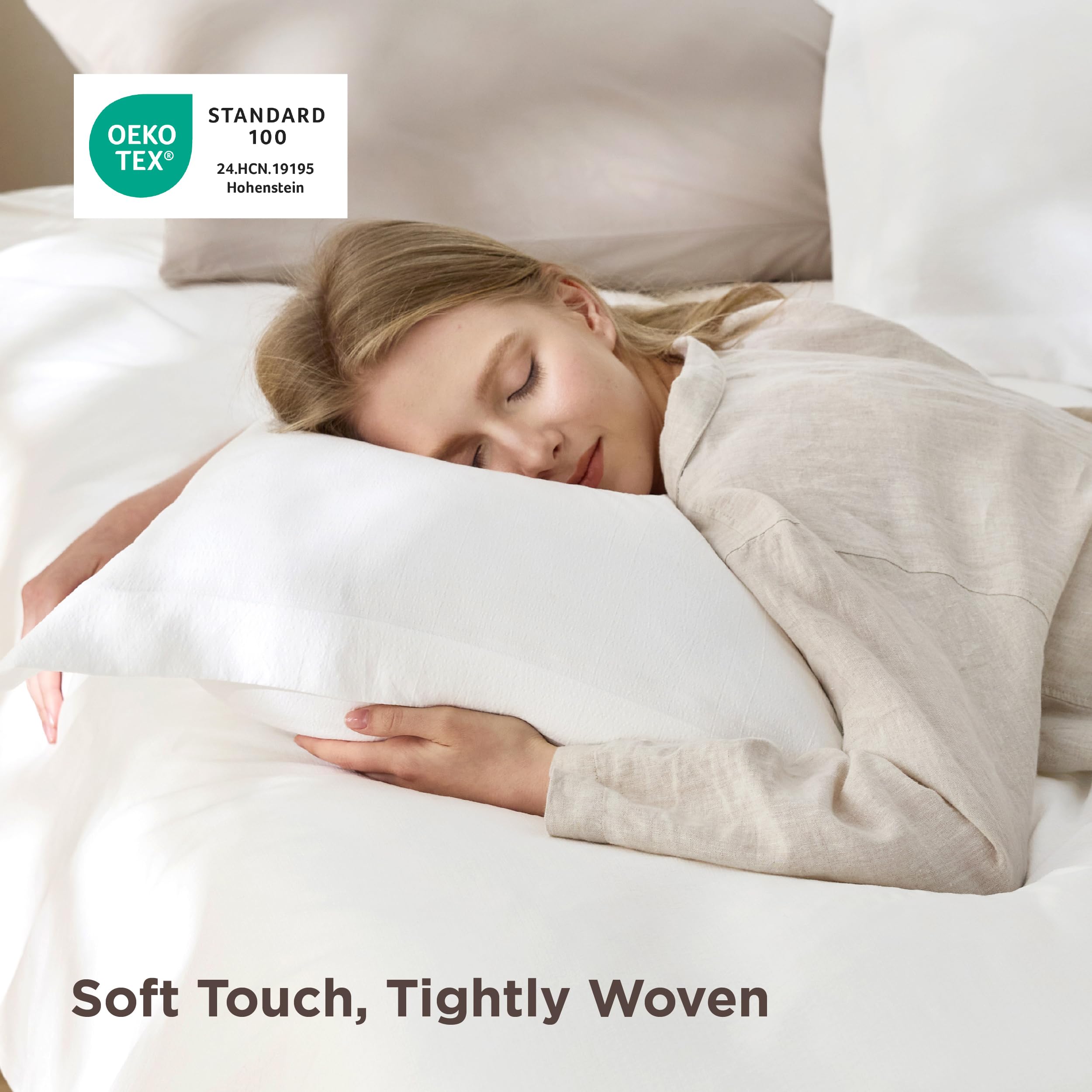 Bedsure white airy brightness enhances the bedroom with a timeless look