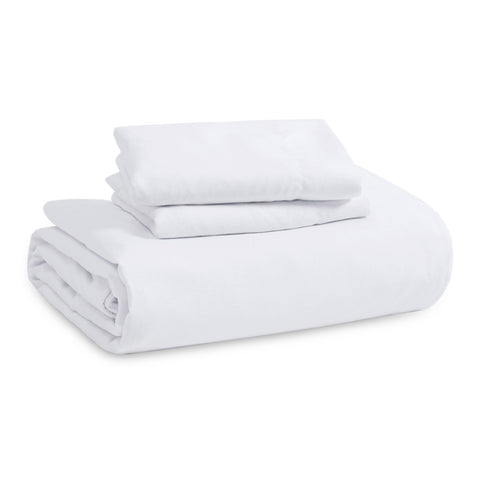 Bedsure white bedding in a clean, modern bedroom