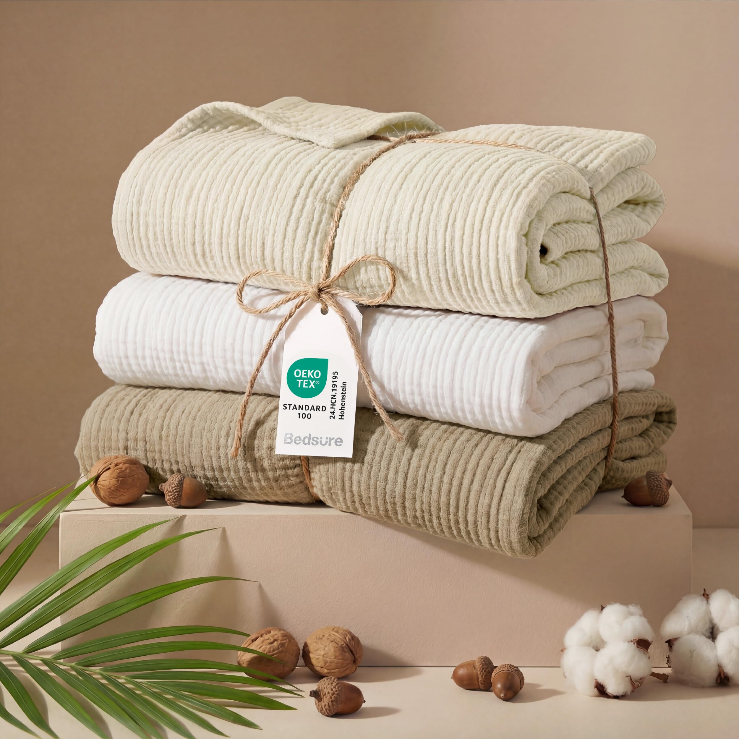 White Bedsure couch throw folded neatly for versatile decor