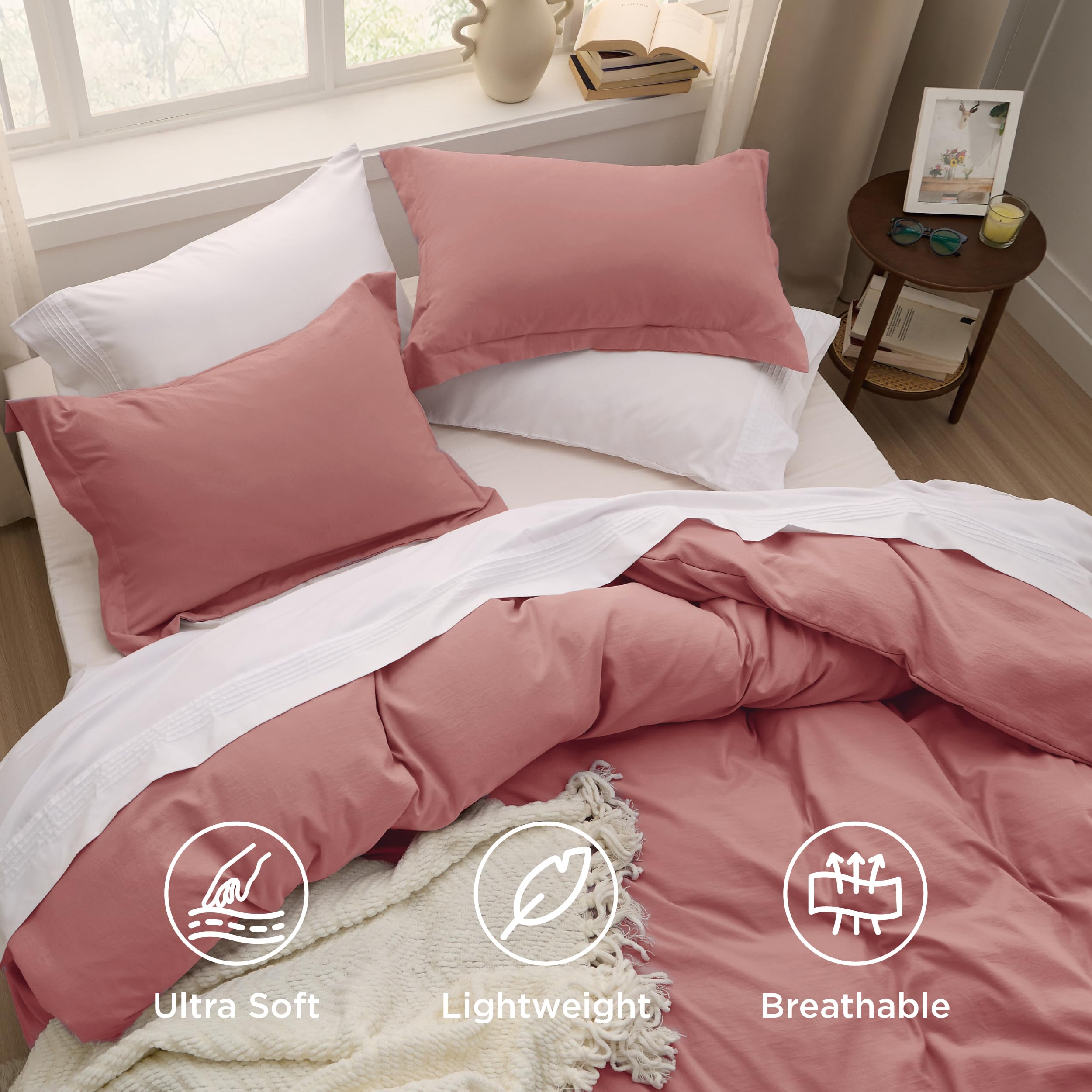 Bedsure zipper closure detail for quick, tidy duvet sealing