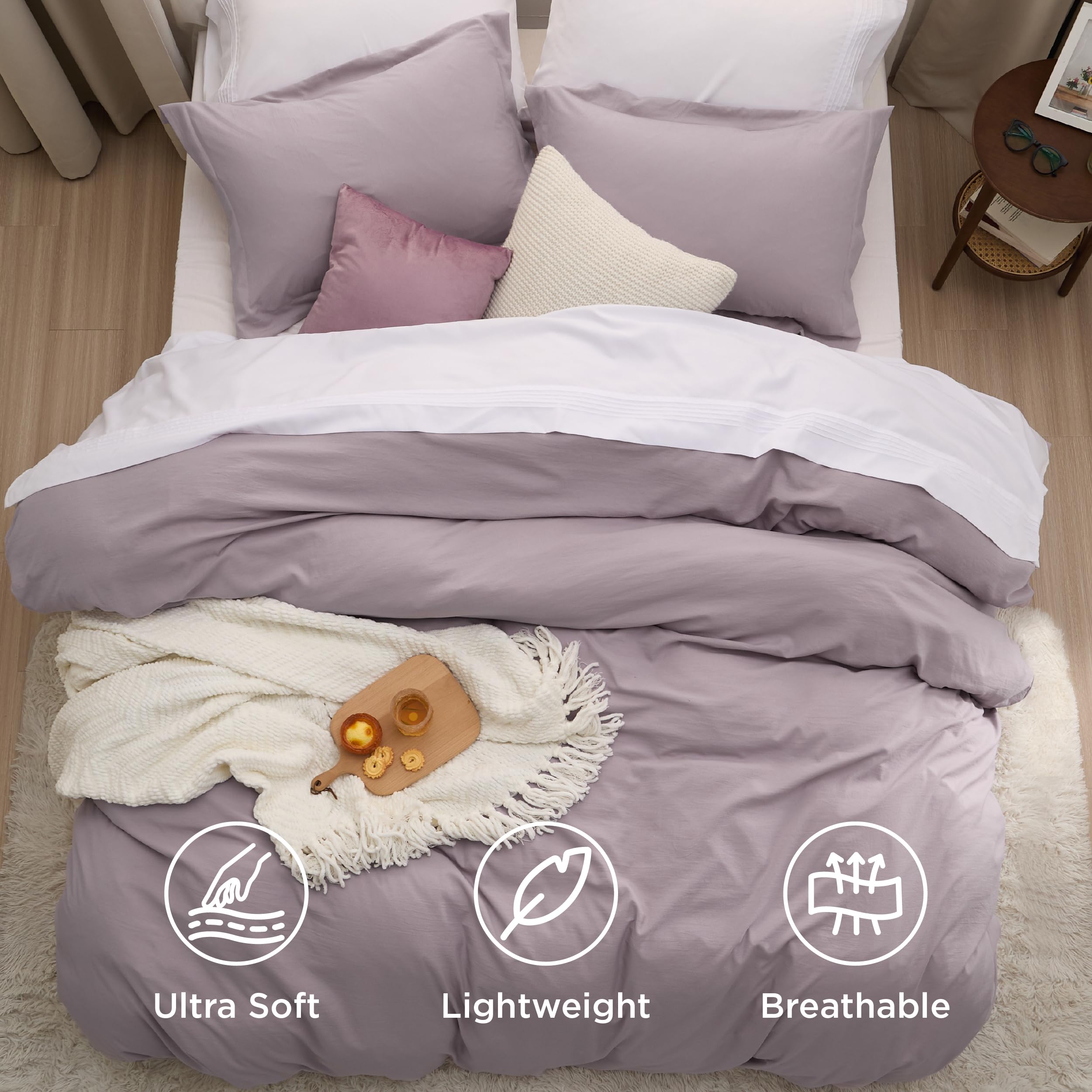 Bedsure duvet cover with zipper closure simplifies changing and reduces fuss