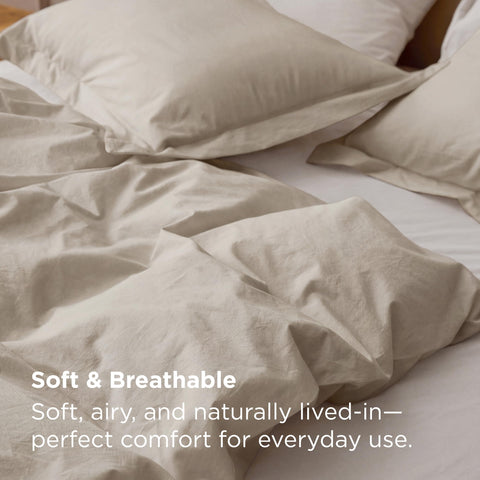 Bedsure duvet cover zipper closure and smooth edge for easy bed making
