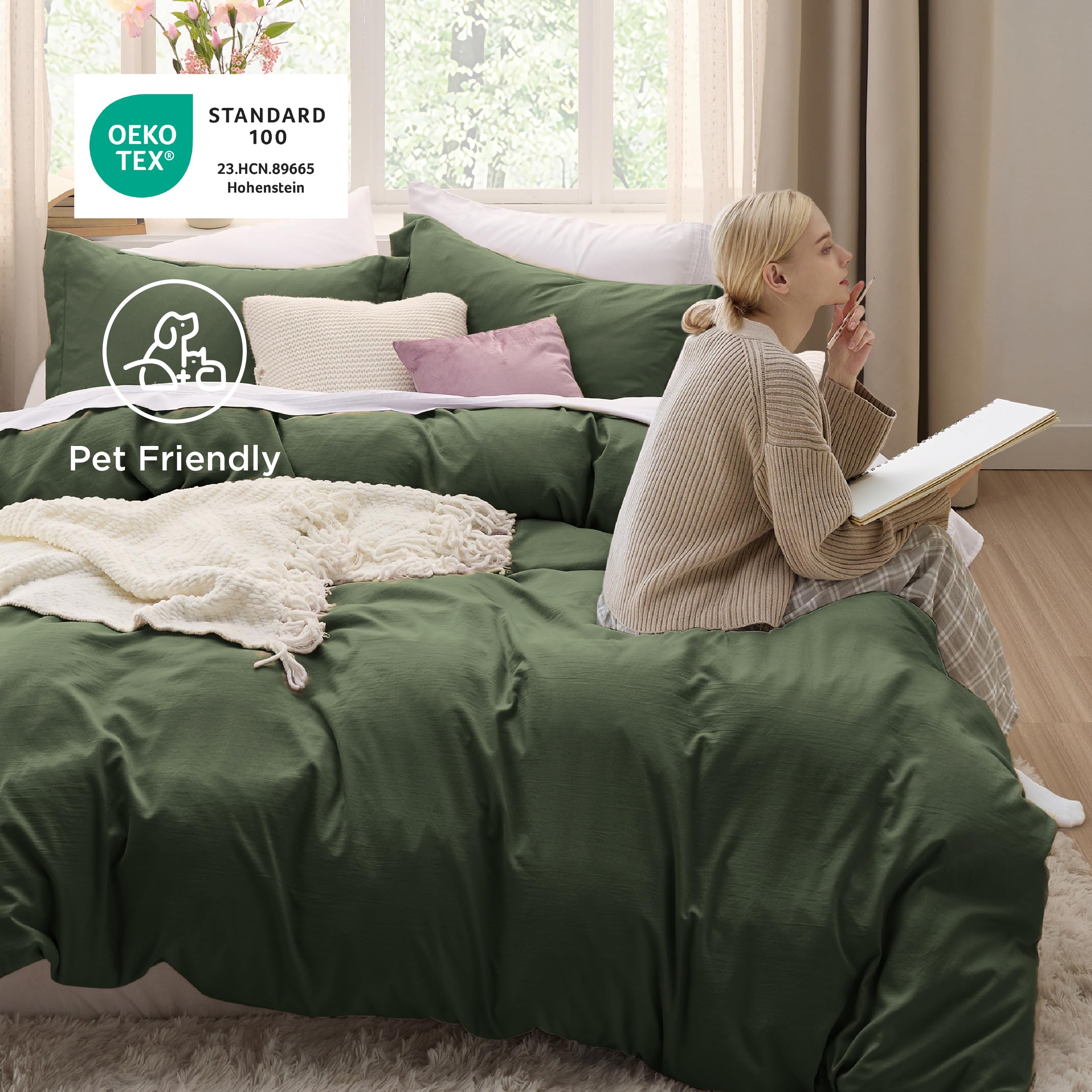 Bedsure zipper closure enables quick bed-making and secure coverage