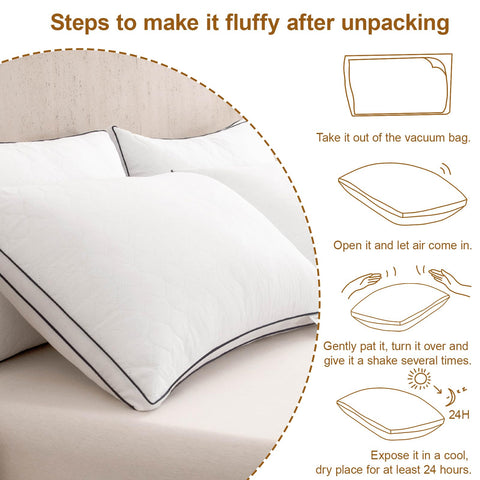 Gift carton packaging guarantees pristine delivery of BEDTOVA pillows.