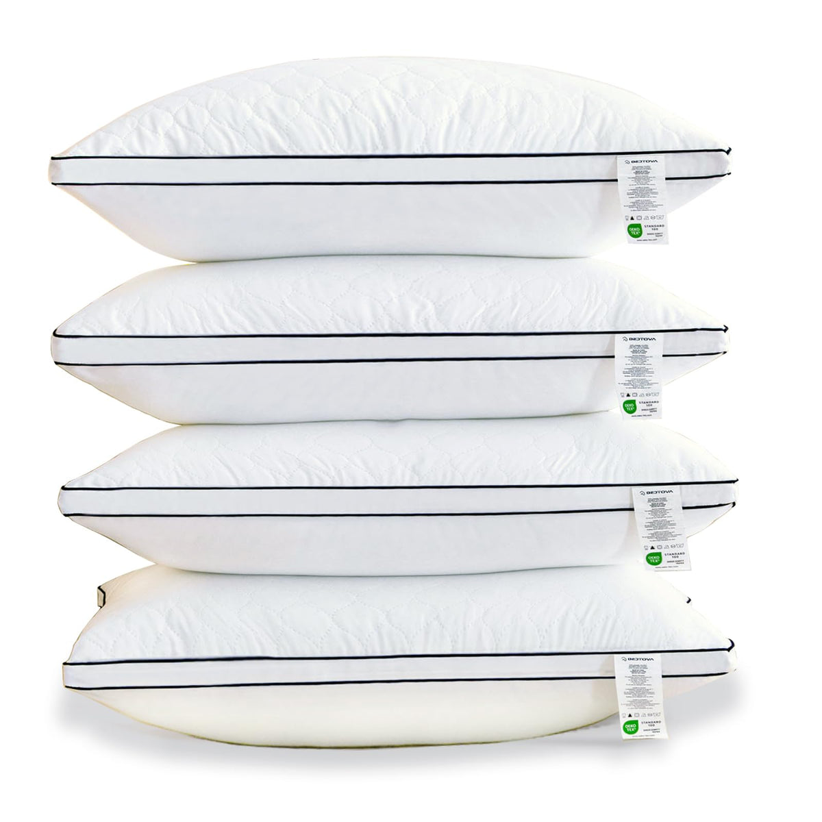 BEDTOVA reversible queen pillows 4-pack offering dual firmness for customizable comfort.