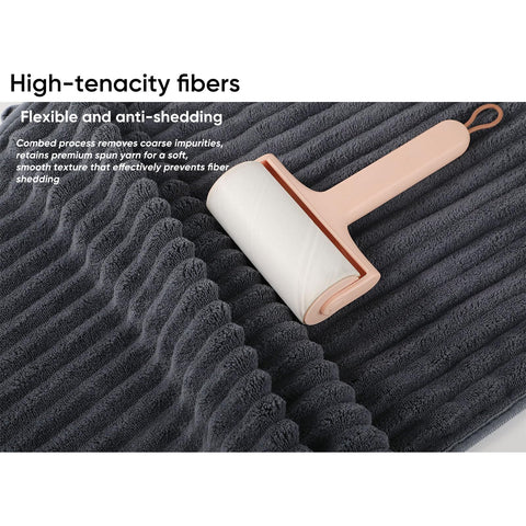 Bedvcaty towel edge banding with hanging loop for durability and easy drying.