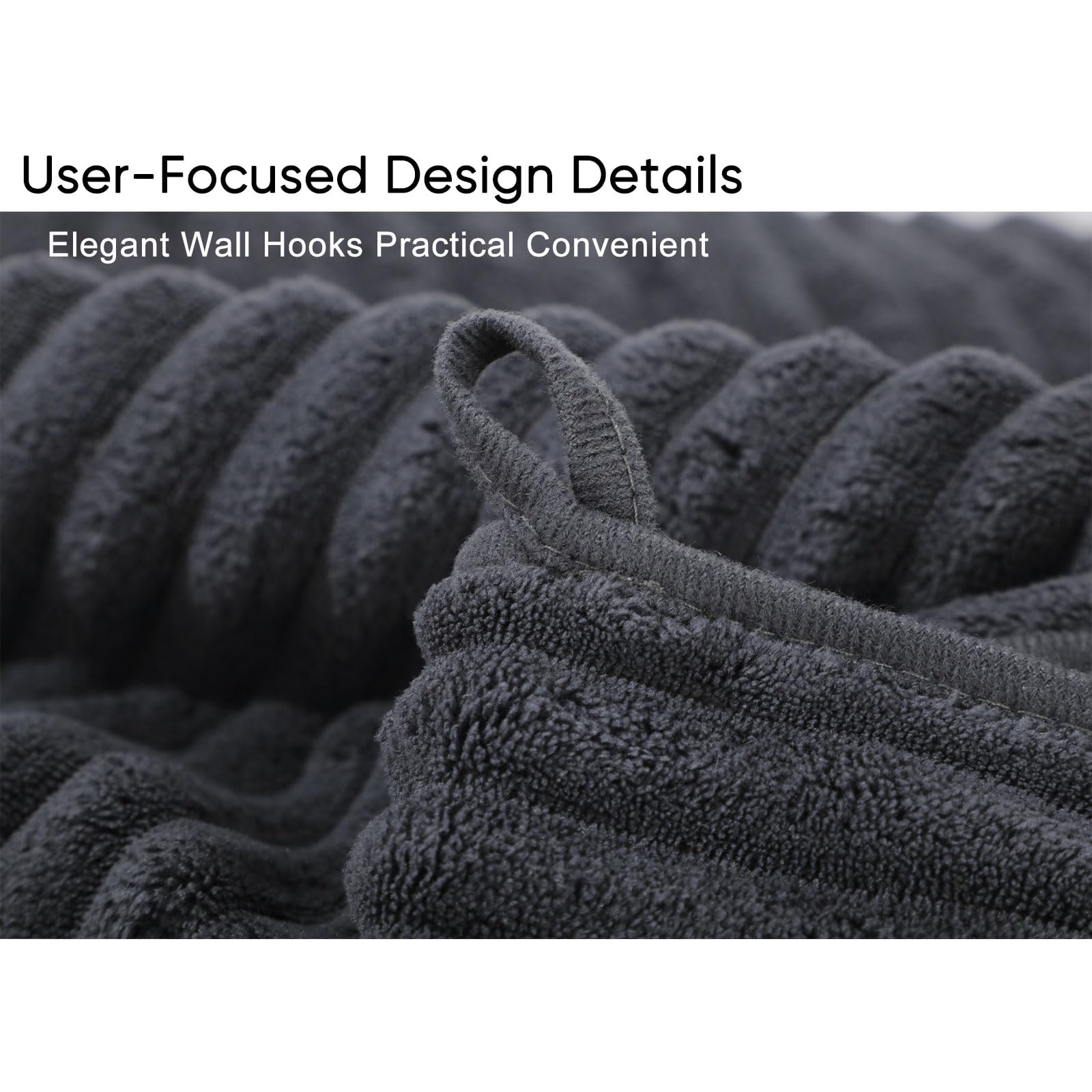 Bedvcaty quick-dry towel design emphasizes fast moisture absorption after shower.