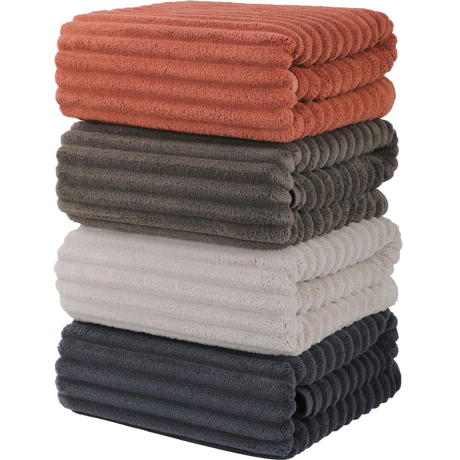 Bedvcaty Luxury 4-Piece Towel Set, 27.5x54 inches, ideal for bath and spa moments.