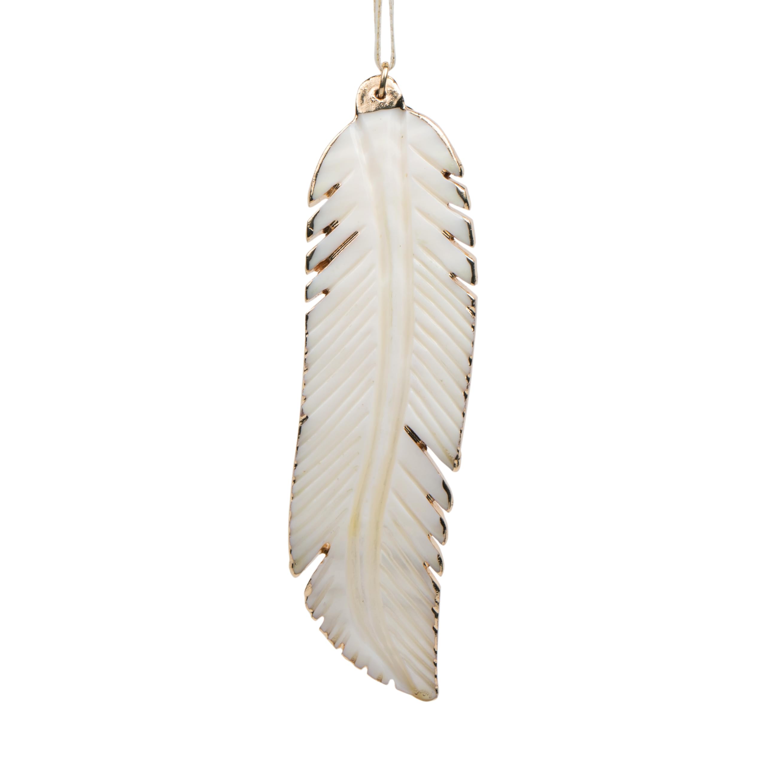 Bee! Angel's Feather seashell detail highlights peaceful remembrance and delicate design.