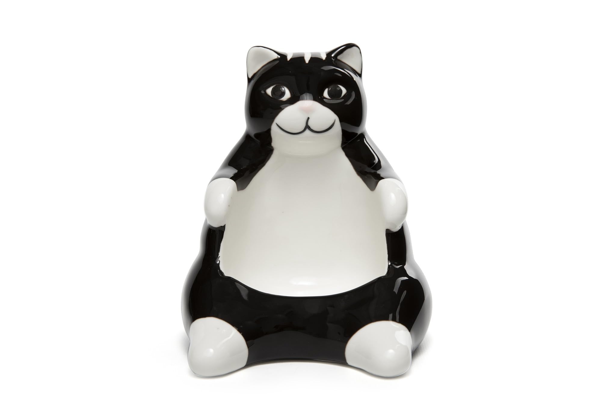 Bee! Ceramic Lazy Black Cat tealight holder creates ambient glow in living spaces.