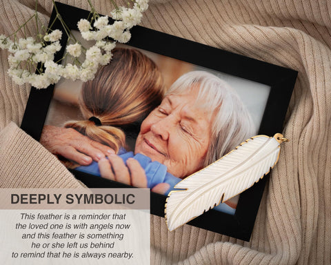 Bee! Delicate angel feather design ideal for memorial displays.