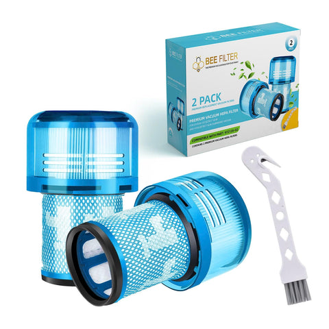 Bee Filter Dyson V12 filter pack with dual replacements for improved cleaning efficiency.