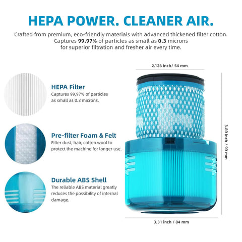 Bee Filter V11 Torque Drive compatible replacement for consistent suction
