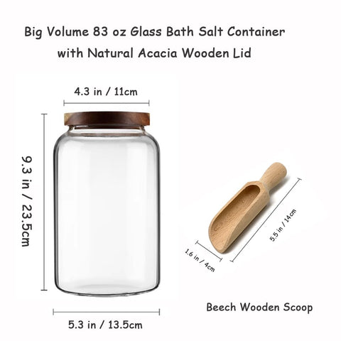 BEECO GIF2U wood lid with scoop highlights precise portions and rustic bathroom charm.