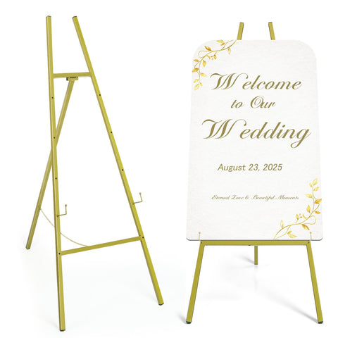 BeeCoAoo 57-inch easel displaying signs clearly for distant visibility.