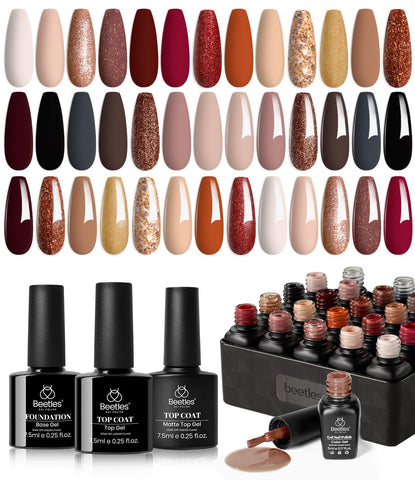 Beetles Verse of Roses collection bottles array for versatile at-home manicures.