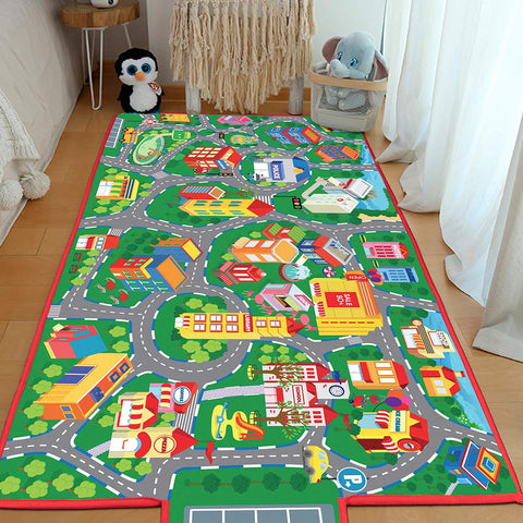 Beetoy car rug non-slip bottom keeps play area steady
