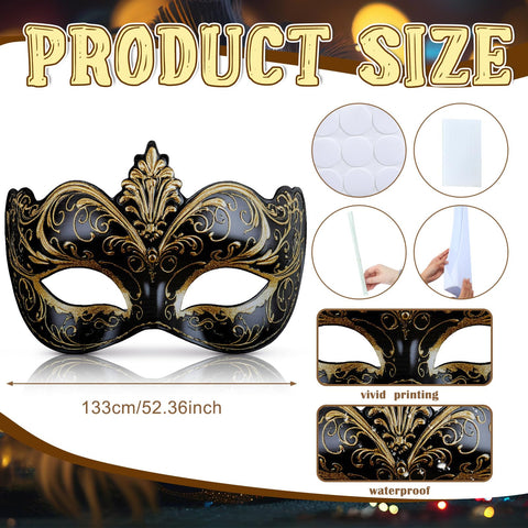 Beeveer gold-black masquerade sign adds glamorous flair to events